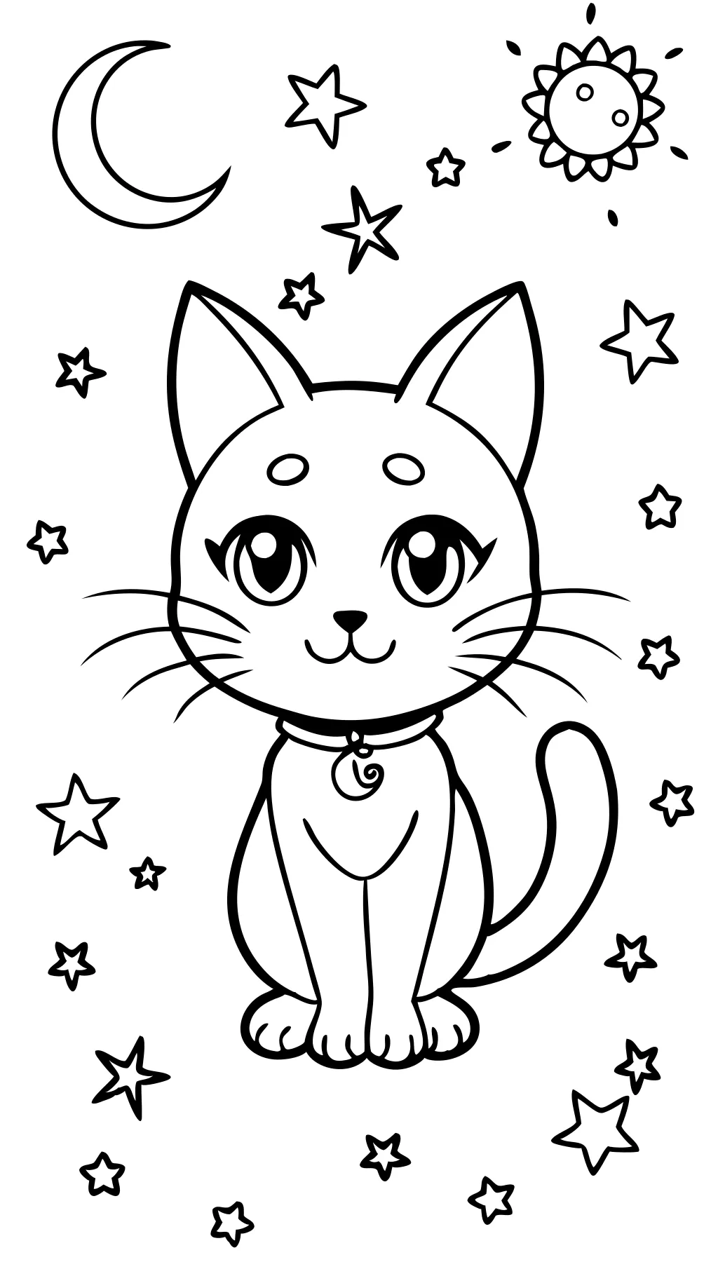 sailor moon luna coloring page